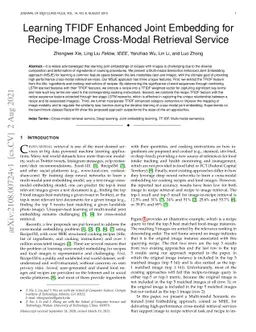 Learning TFIDF Enhanced Joint Embedding for Recipe-Image Cross-Modal
  Retrieval Service