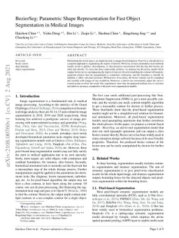 BezierSeg: Parametric Shape Representation for Fast Object Segmentation
  in Medical Images
