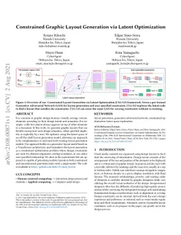Constrained Graphic Layout Generation via Latent Optimization