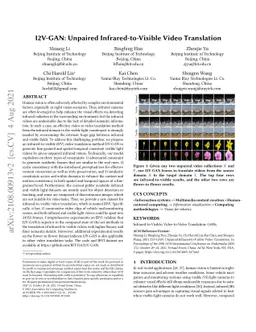 I2V-GAN: Unpaired Infrared-to-Visible Video Translation