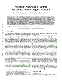 Multilevel Knowledge Transfer for Cross-Domain Object Detection