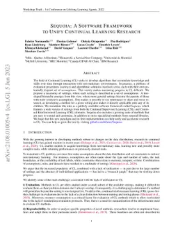 Sequoia: A Software Framework to Unify Continual Learning Research