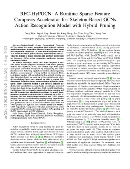 RFC-HyPGCN: A Runtime Sparse Feature Compress Accelerator for
  Skeleton-Based GCNs Action Recognition Model with Hybrid Pruning