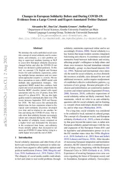 Changes in European Solidarity Before and During COVID-19: Evidence from
  a Large Crowd- and Expert-Annotated Twitter Dataset