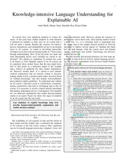 Knowledge-intensive Language Understanding for Explainable AI