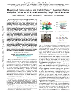Hierarchical Representations and Explicit Memory: Learning Effective
  Navigation Policies on 3D Scene Graphs using Graph Neural Networks