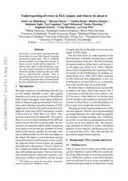 Underreporting of errors in NLG output, and what to do about it