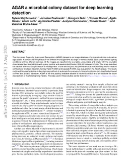 AGAR a microbial colony dataset for deep learning detection