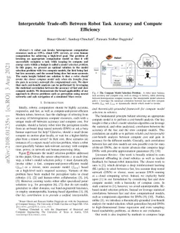 Interpretable Trade-offs Between Robot Task Accuracy and Compute
  Efficiency