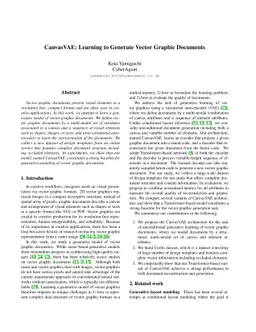 CanvasVAE: Learning to Generate Vector Graphic Documents
