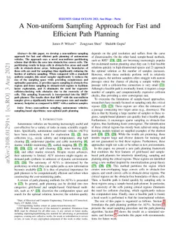 A Non-uniform Sampling Approach for Fast and Efficient Path Planning