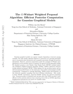 The G-Wishart Weighted Proposal Algorithm: Efficient Posterior
  Computation for Gaussian Graphical Models