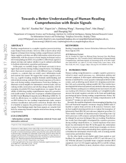 Towards a Better Understanding Human Reading Comprehension with Brain
  Signals