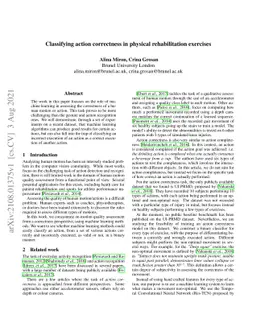 Classifying action correctness in physical rehabilitation exercises