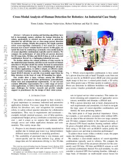 Cross-Modal Analysis of Human Detection for Robotics: An Industrial Case
  Study