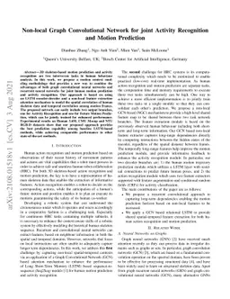 Non-local Graph Convolutional Network for joint Activity Recognition and
  Motion Prediction
