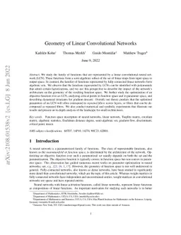 Geometry of Linear Convolutional Networks