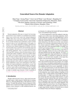 Generalized Source-free Domain Adaptation