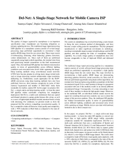 Del-Net: A Single-Stage Network for Mobile Camera ISP