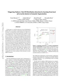 Triggering Failures: Out-Of-Distribution detection by learning from
  local adversarial attacks in Semantic Segmentation