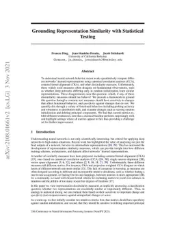 Grounding Representation Similarity with Statistical Testing