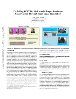Exploiting BERT For Multimodal Target Sentiment Classification Through
  Input Space Translation