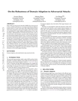 On the Robustness of Domain Adaption to Adversarial Attacks