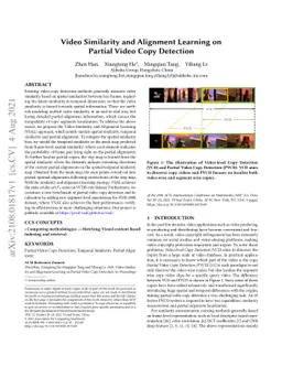 Video Similarity and Alignment Learning on Partial Video Copy Detection
