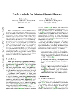 Transfer Learning for Pose Estimation of Illustrated Characters
