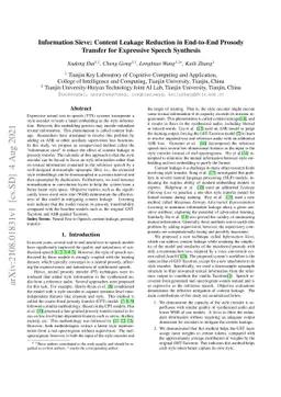 Information Sieve: Content Leakage Reduction in End-to-End Prosody For
  Expressive Speech Synthesis