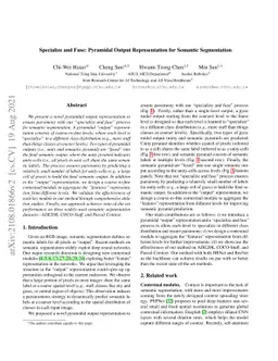 Specialize and Fuse: Pyramidal Output Representation for Semantic
  Segmentation