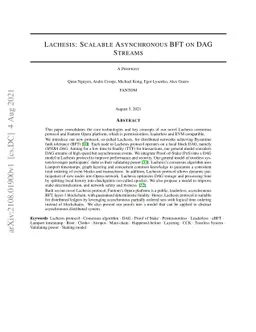 Lachesis: Scalable Asynchronous BFT on DAG Streams