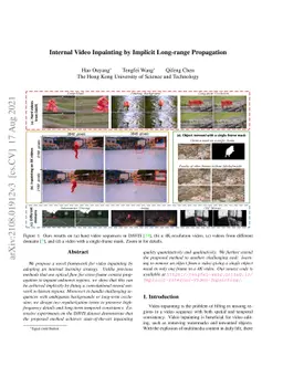 Internal Video Inpainting by Implicit Long-range Propagation