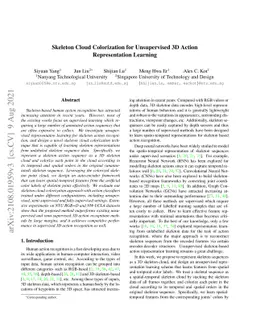 Skeleton Cloud Colorization for Unsupervised 3D Action Representation
  Learning