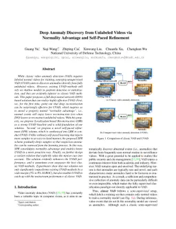 Deep Anomaly Discovery From Unlabeled Videos via Normality Advantage and
  Self-Paced Refinement