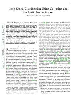 Lung Sound Classification Using Co-tuning and Stochastic Normalization