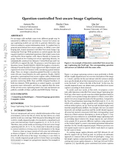 Question-controlled Text-aware Image Captioning