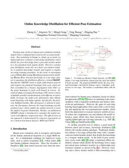 Online Knowledge Distillation for Efficient Pose Estimation