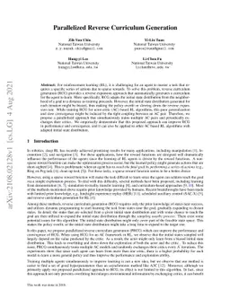 Parallelized Reverse Curriculum Generation