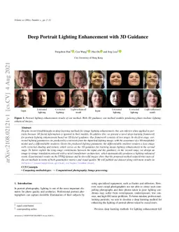 Deep Portrait Lighting Enhancement with 3D Guidance