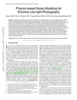Physics-based Noise Modeling for Extreme Low-light Photography