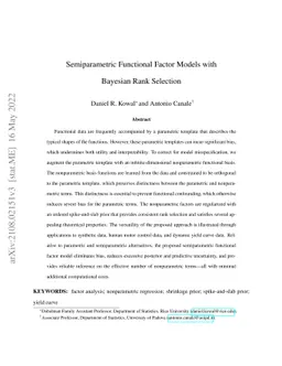 Semiparametric Functional Factor Models with Bayesian Rank Selection