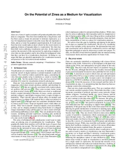 On the Potential of Zines as a Medium for Visualization