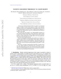 Maximum likelihood thresholds via graph rigidity