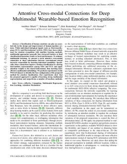 Attentive Cross-modal Connections for Deep Multimodal Wearable-based
  Emotion Recognition