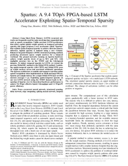 Spartus: A 9.4 TOp/s FPGA-based LSTM Accelerator Exploiting
  Spatio-Temporal Sparsity