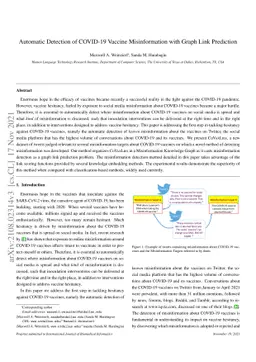 Automatic Detection of COVID-19 Vaccine Misinformation with Graph Link
  Prediction