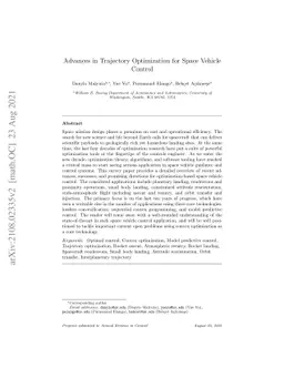 Advances in Trajectory Optimization for Space Vehicle Control