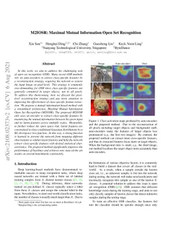 M2IOSR: Maximal Mutual Information Open Set Recognition
