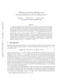 Adapting to Function Difficulty and Growth Conditions in Private
  Optimization